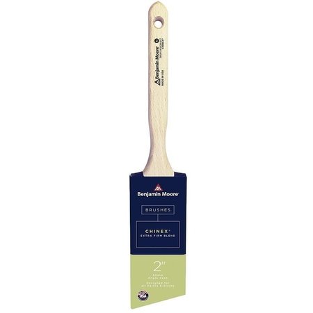 BENJAMIN MOORE Paint Brush, ExtraFirm Brush, 21116 in L Bristle, Chinex Bristle, Angle Sash Handle U61620-017